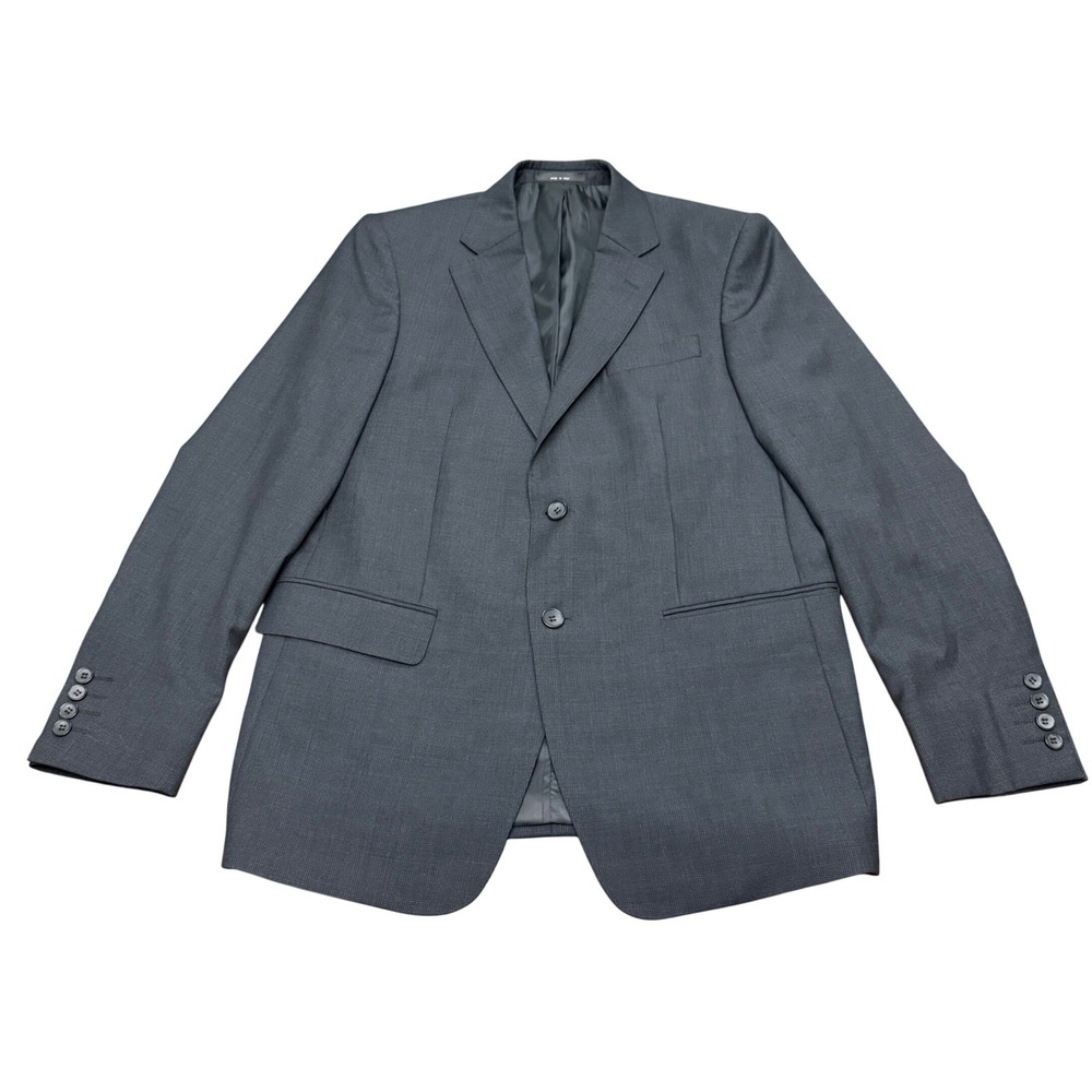 Reda Super 150s Solo Uomo Blazer Mens 40R Black Wool Made in Italy Suit Jacket